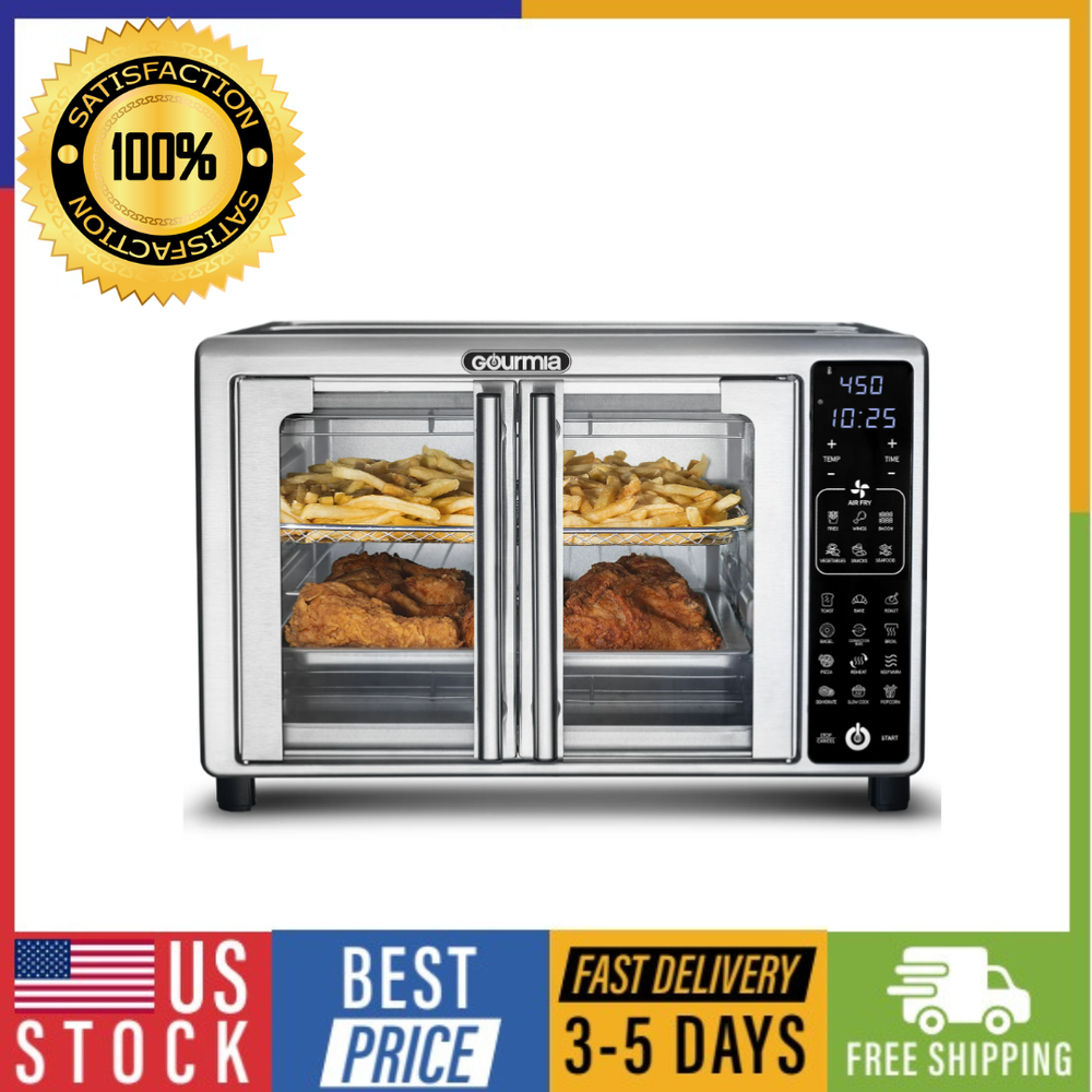 New Gourmia 6-Slice Digital Toaster Oven Air Fryer With 19 One-Touch Presets