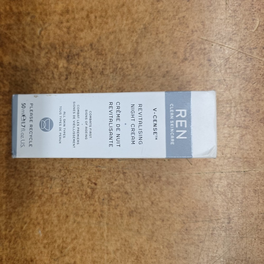 REN Clean Skincare V-Cense Revitalizing Night Cream 50ml 1.7oz New Fast Shipping