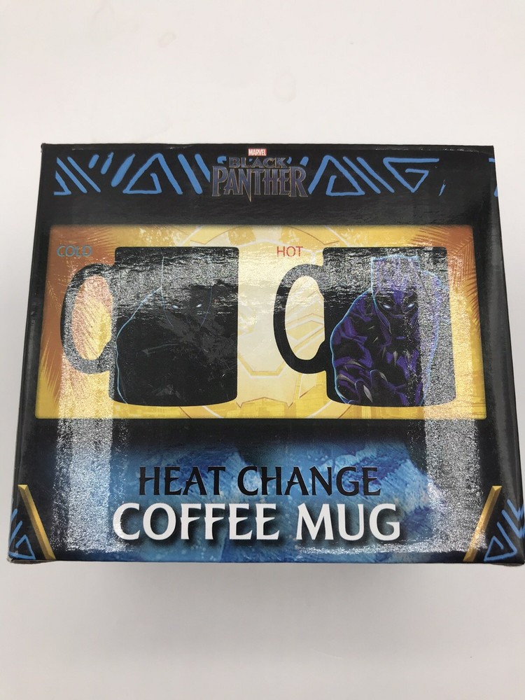 NEW Marvel Black Panther Heat Reactive Coffee/Tea/ Hot Chocolate Mug NIB