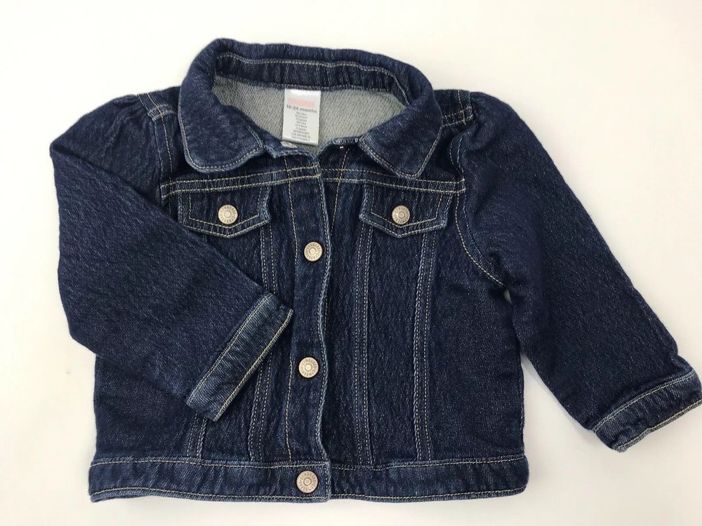 Gymboree Back to School Denim Jacket Stretch Baby Toddler Girl 18-24 Months-image