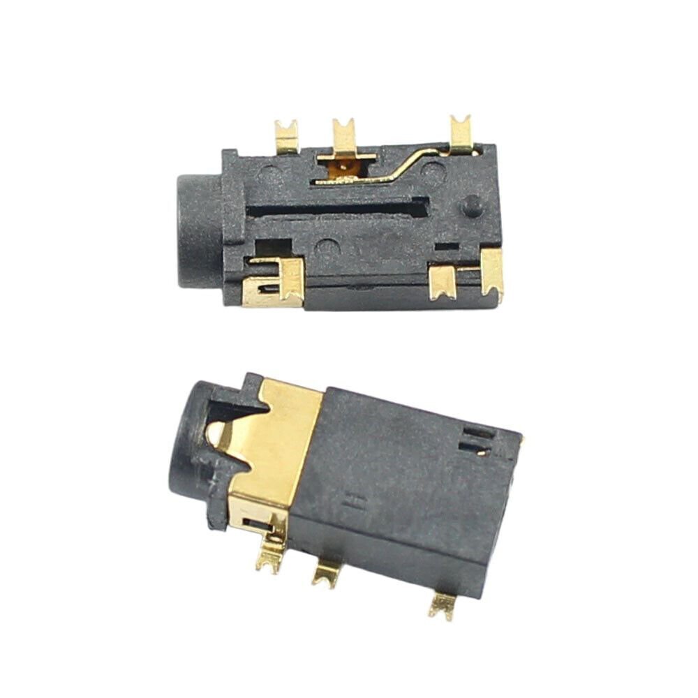 2Pcs 3.5mm Female Audio Connector 6 Pin SMT SMD Headphone Earphone Jack PJ342