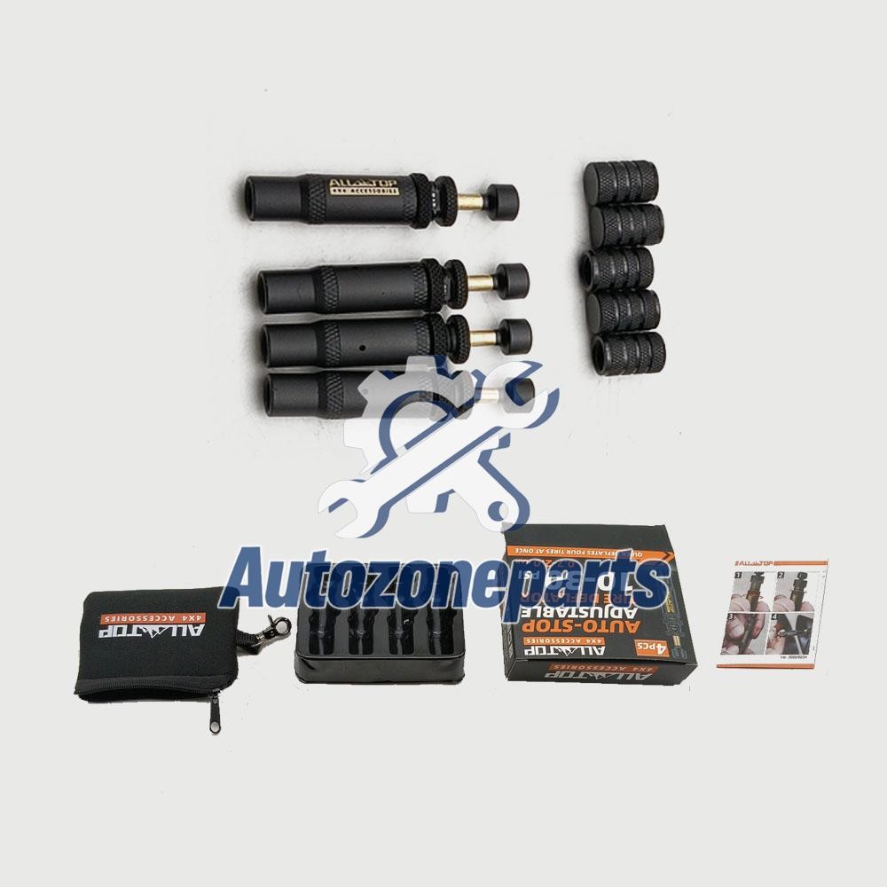 For ALL-TOP Adjustable Auto-Stop Tire Deflator Valve Kit (10-30 PSI) 4X Screw-on
