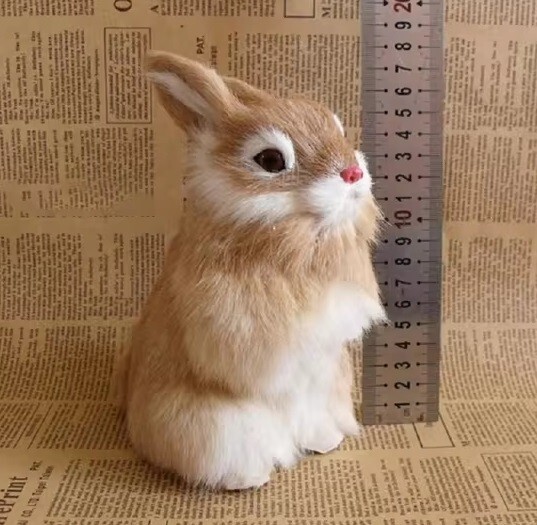 Brown Bunny Rabbit 5 Inch Fur Stuffed Animal Plush Toys Toddler Doll Kids Gifts