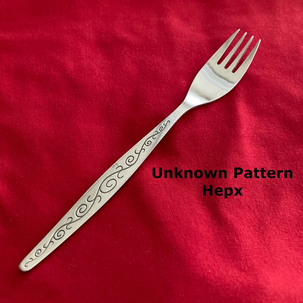 Hepx Scroll Cascading Stainless Steel Salad Fork 7.5 Inch Flatware