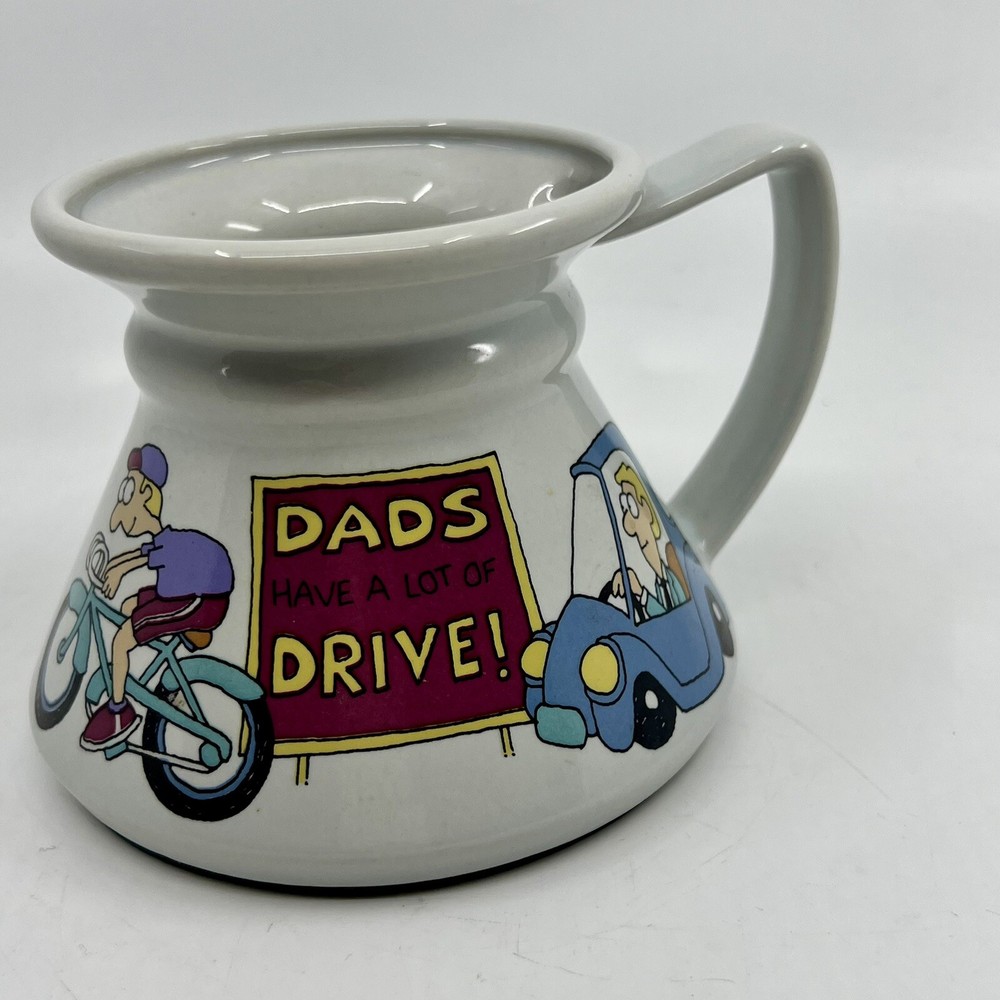 VNTG 1988 Funny Fathers Day Dads… Wide Bottom Coffee Mug Non Skid Hallmark NWT