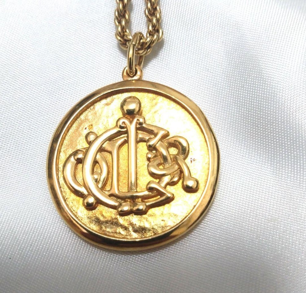 Christian Dior Super Rare Christmas Emblem Extra Large Necklace