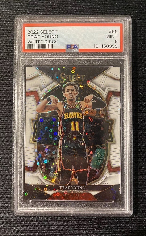 2022 Panini Select Trae Young White Disco /75 Jersey Match PSA 9🔥