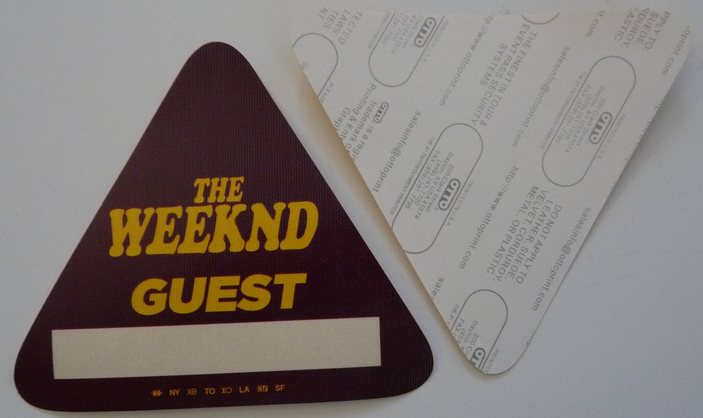 The Weeknd Concert Tour Purple Guest Backstage Pass D3