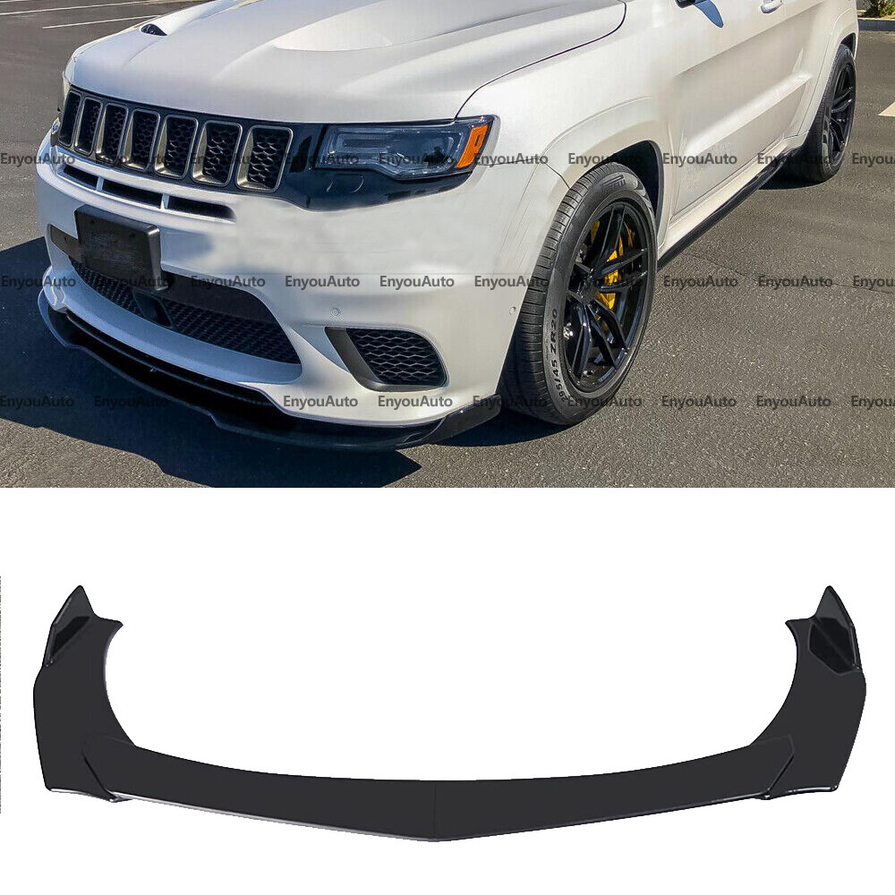 For JEEP Grand Cherokee Universal Front Bumper Lip Spoiler Splitter Glossy Black