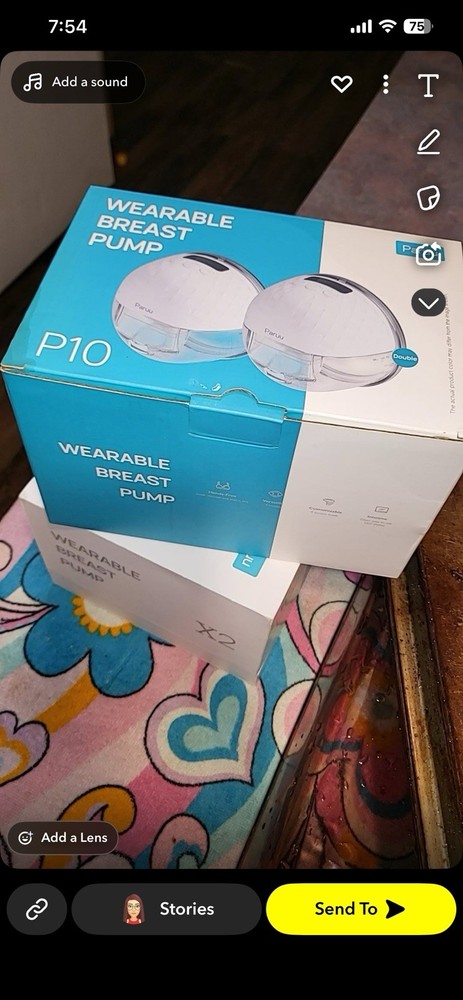 Paruu P10 Double Electric Wearable Breast Pump Hands-free Customizable Low Noise