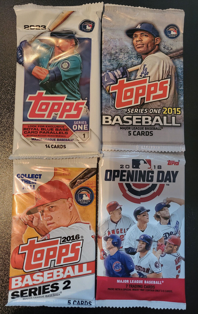 2015-2023 Topps Baseball 4-Pack Lot - Check Pics for Details