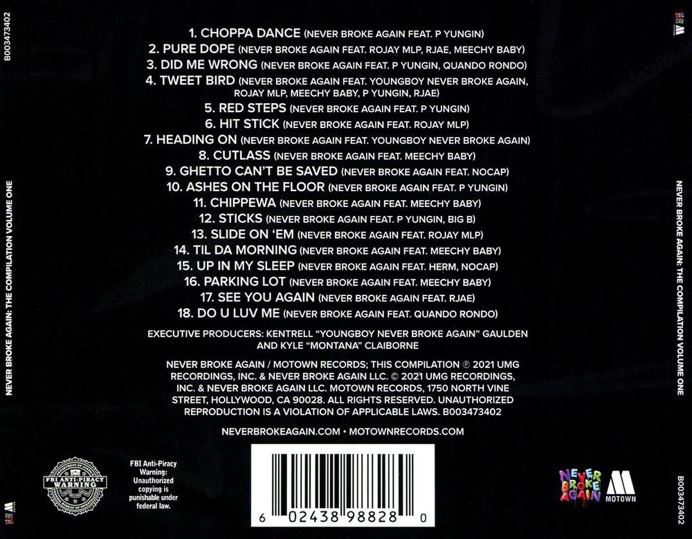 NEVER BROKE AGAIN NEVER BROKE AGAIN: THE COMPILATION, VOL. 1 NEW CD
