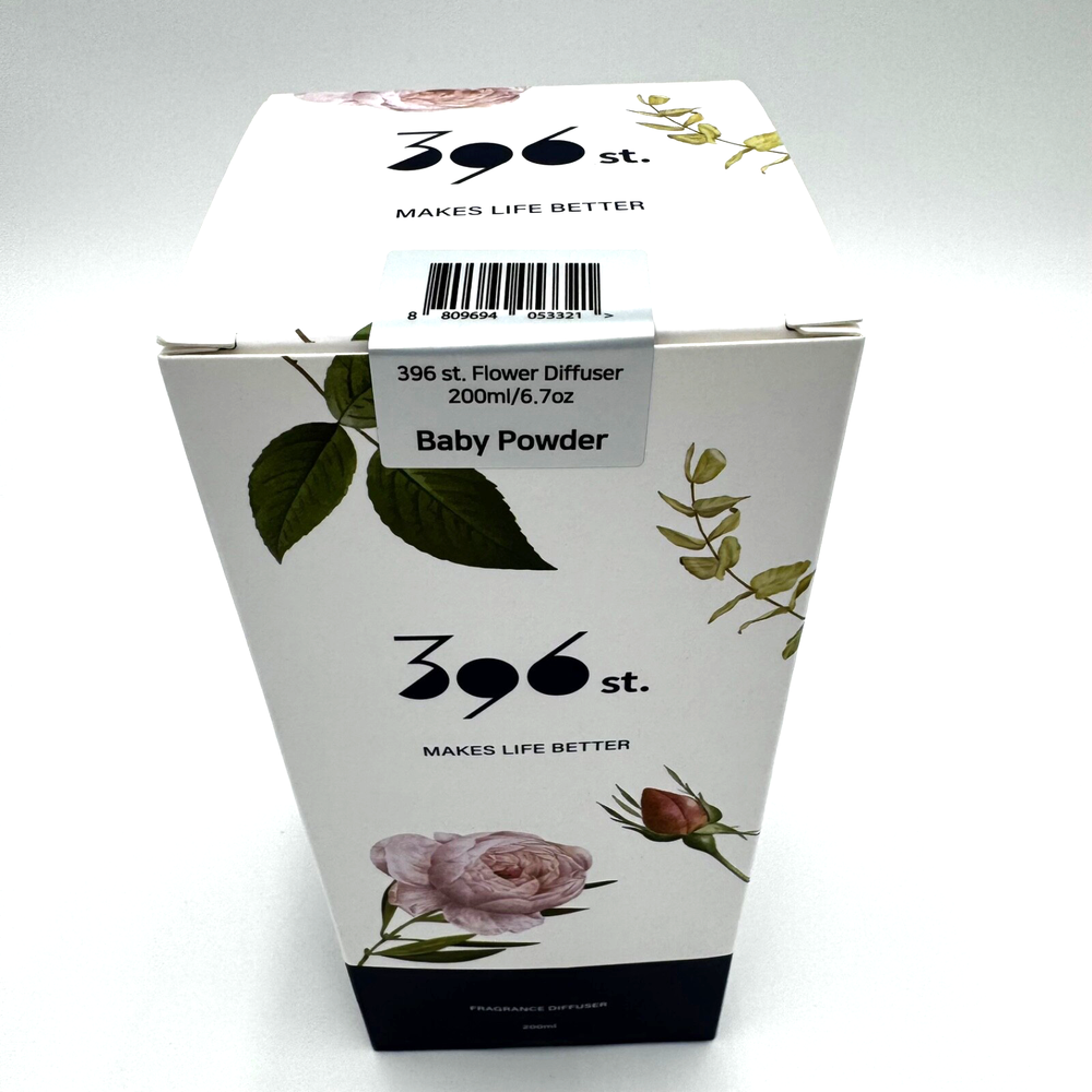 396 St Baby Powder Scent Reed Diffuser 6.7oz New Sealed Home Décor Aromatherapy