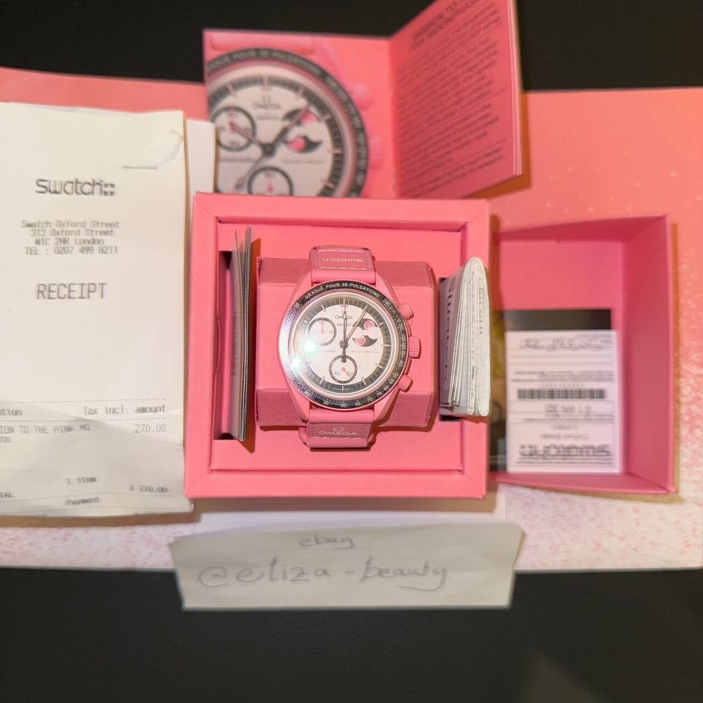 OMEGA x Swatch Moonswatch Mission To The Pink Moonphase New With Receipt