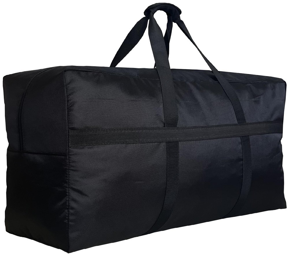 Extra Large Foldable Travel Duffle Bag - Black | XL Storage Carry-On