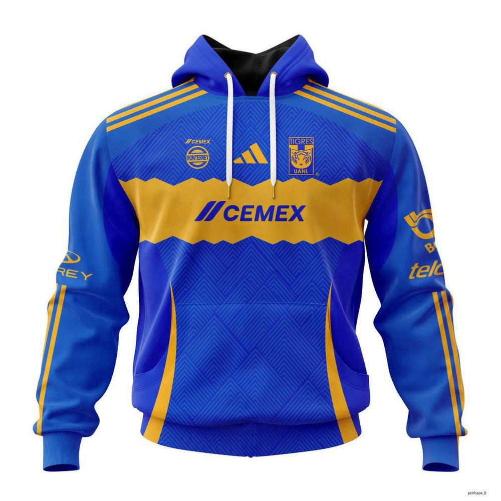 LIGA MX Tigres UANL Personalized 2024-2025 Away Kits Hoodie