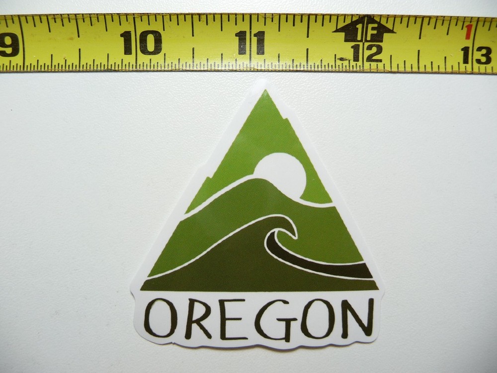 OREGON MOUNTAIN PEAK SUN WAVE DECAL STICKER PRIDE SOUVENIR TRAVEL MEMORIES