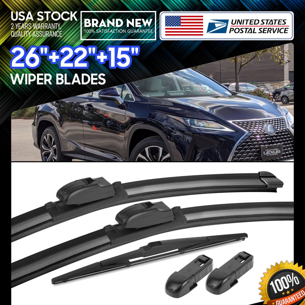 Easy Installation Durable 26''+22'' & Rear 15'' Premium Windshield Wiper Blade