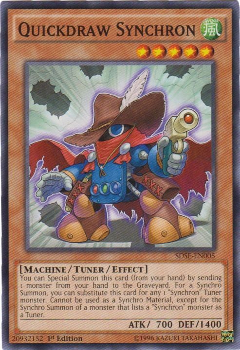 Quickdraw Synchron SDSE-EN005 Common 1st Edition Moderately Played YuGiOh Card