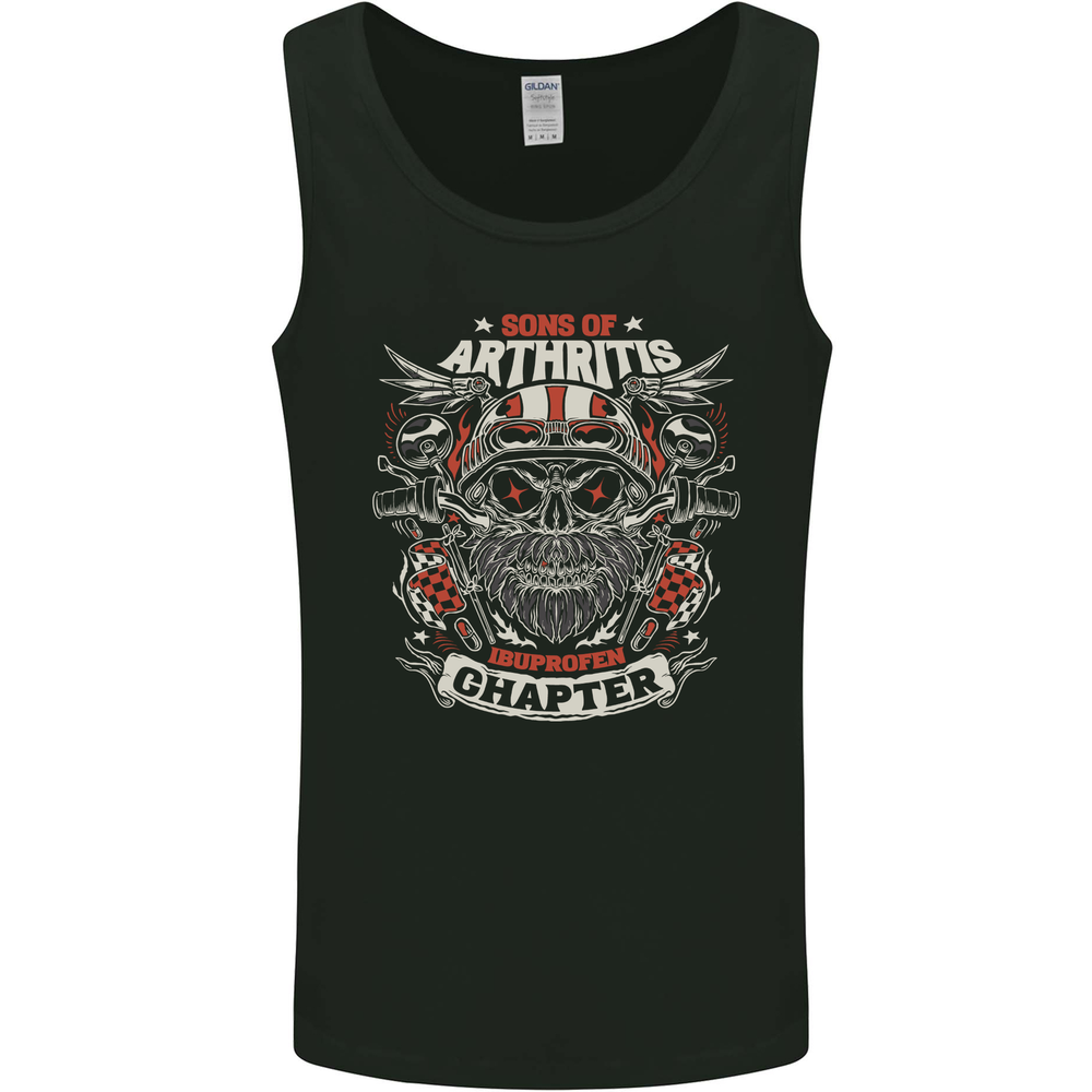 Sons of Arthritis Funny Biker Motorcycle Mens Vest Tank Top