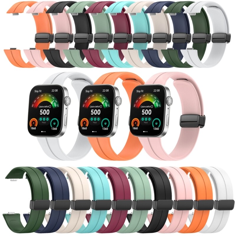 Sweat Silicone Watch Band Replacement Watch Strap for Watch Fit3