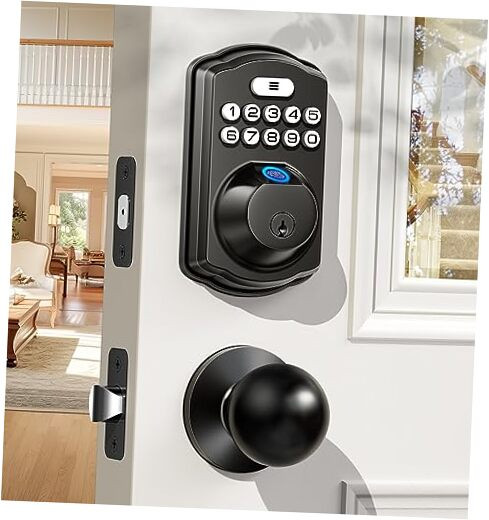 Smart Fingerprint Door Lock with 2 Knobs - Keyless Secure Entry