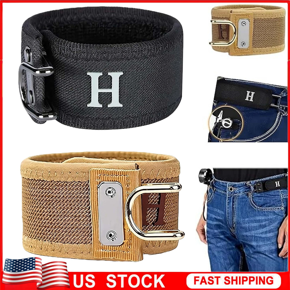 Tactical Metal Hook Elastic Belt Buckle-Less Invisible Waist Belt Closure 1/2PAN