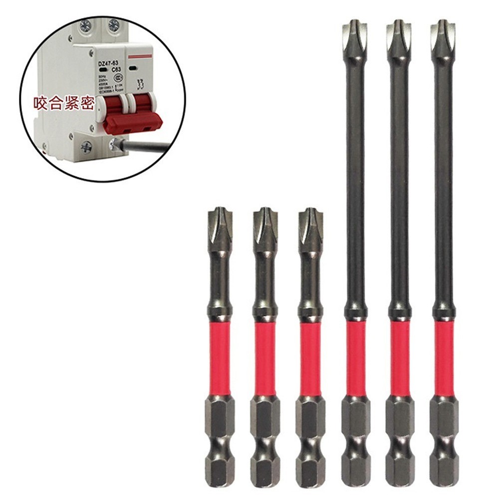 65-110mm FPH2 Magnetic Cross Screwdriver Bits Set for Electricians 6PCS