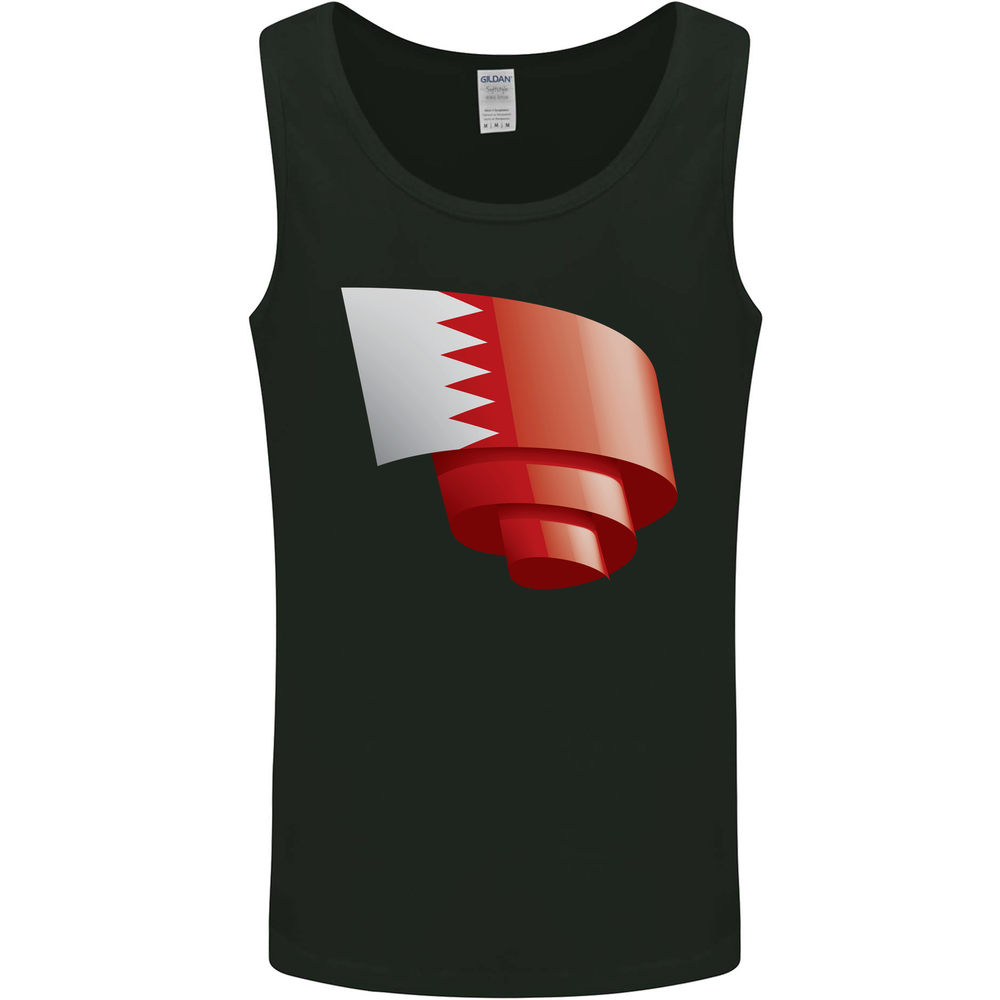 Curled Bahrain Flag Bahraini Day Football Mens Vest Tank Top