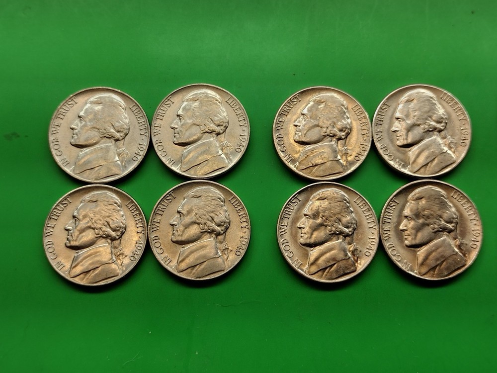 1940 PD BU Jefferson Nickel Sets. Lot Of 2 Uncirculated Coins. See Steps.