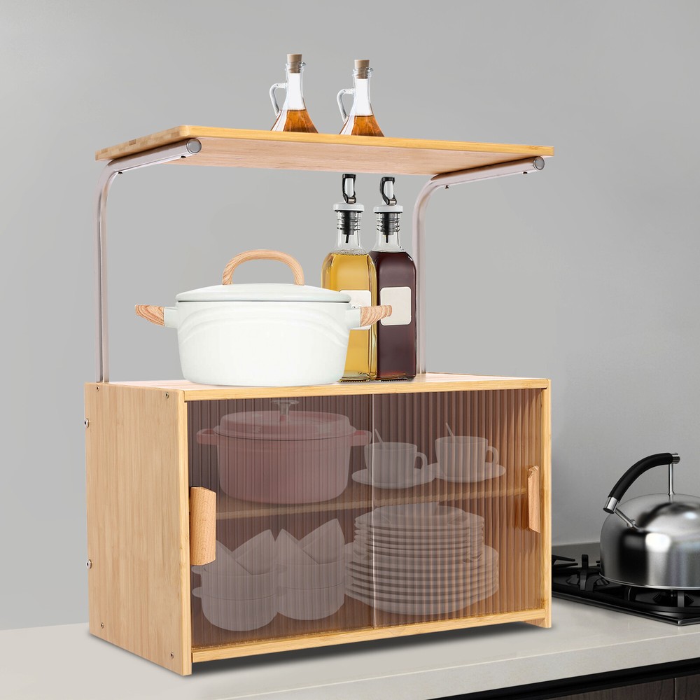 Freestanding Countertop Kitchen Storage Cabinet for Microwaves