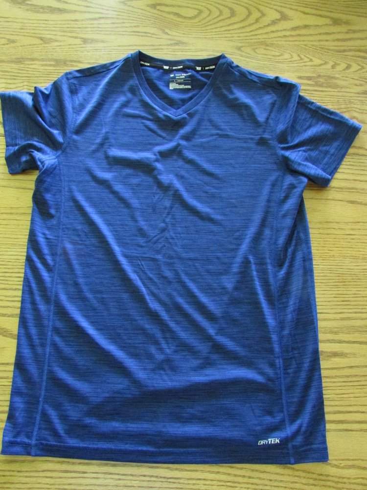 Back to School - Young Men's Small Athletic Shirt Tek Gear v-neck  t-shirt blue-image