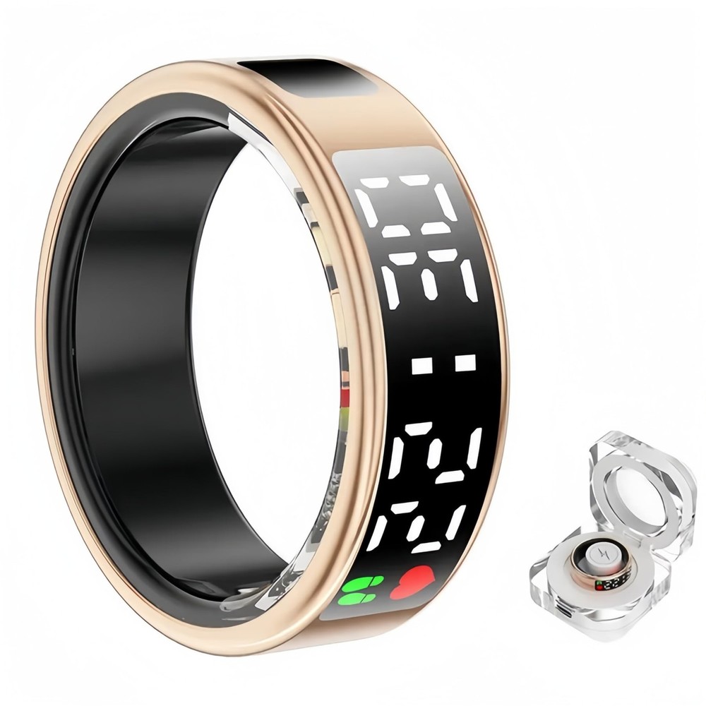 Smart Ring Health Fitness Tracker, Touch Screen Smart Ring for Men and Women,...