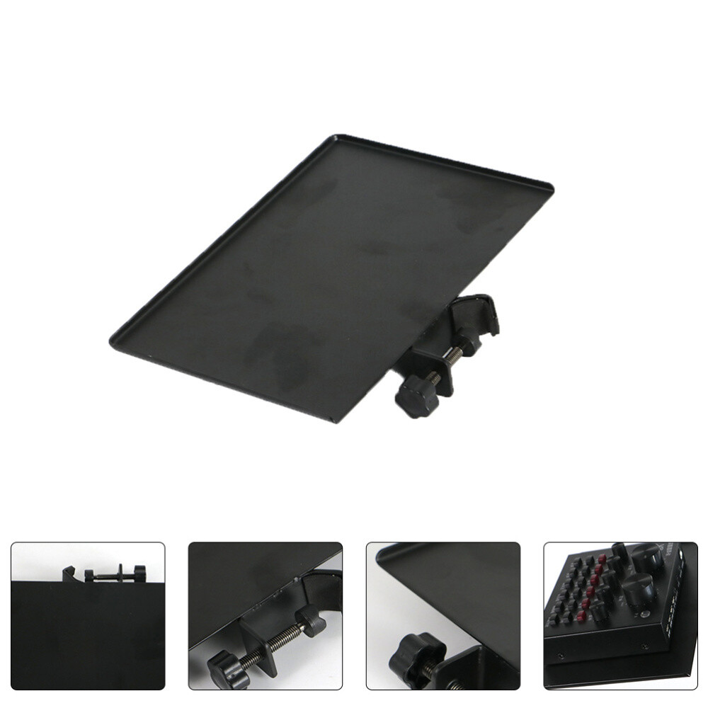 Clothes Rack Pork Hook Sound Card Tray Clamp-On Attachment for Instrument Stand and Workstation Accessory