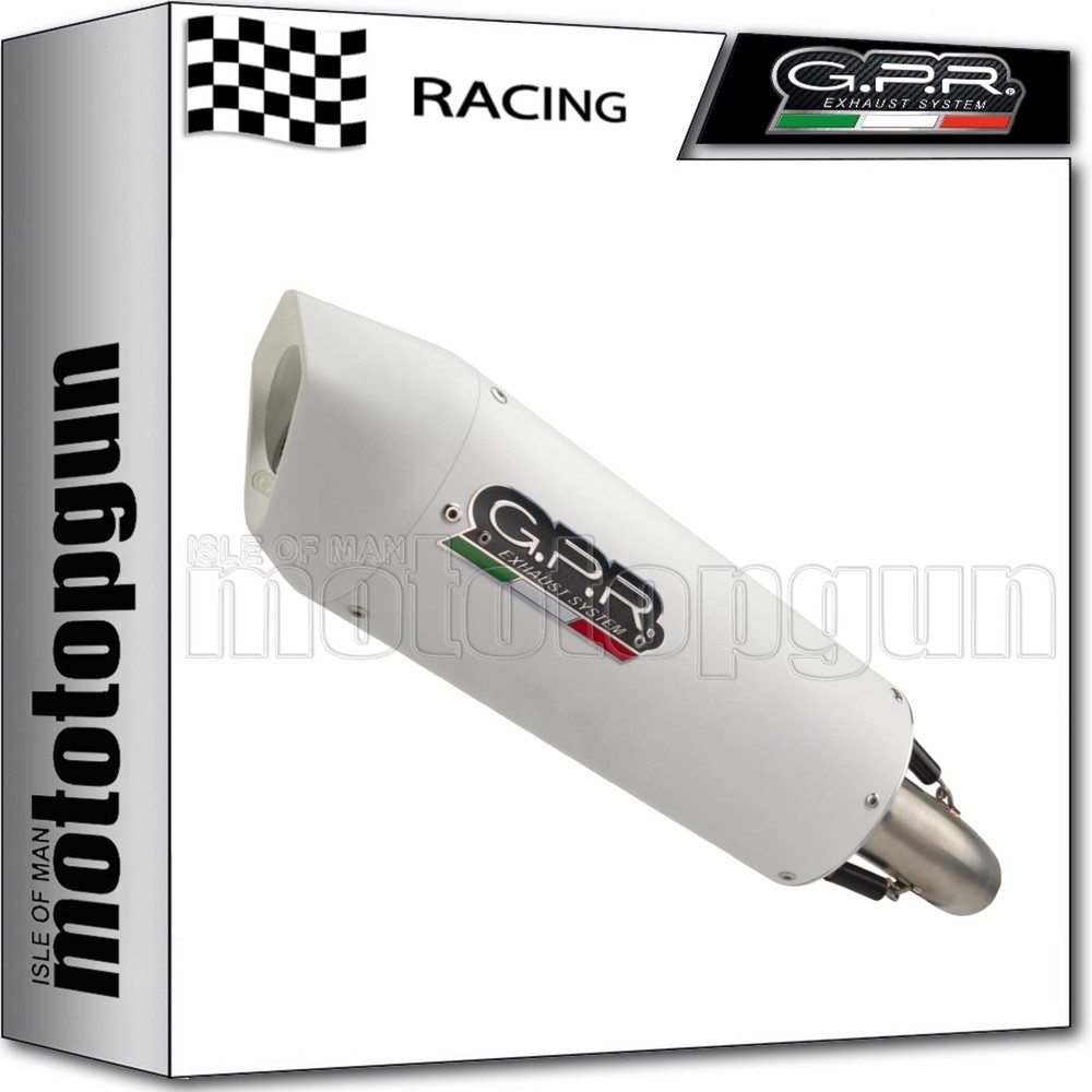 full system exhaust racing white gpr for piaggio vespa 125 gts-gtv-super 2013 13