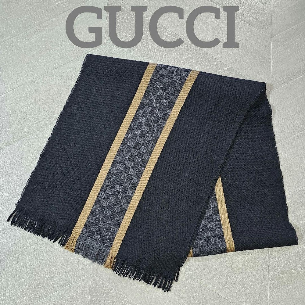 Gucci Men's Gold Line Stole Scarf Imported From Japan