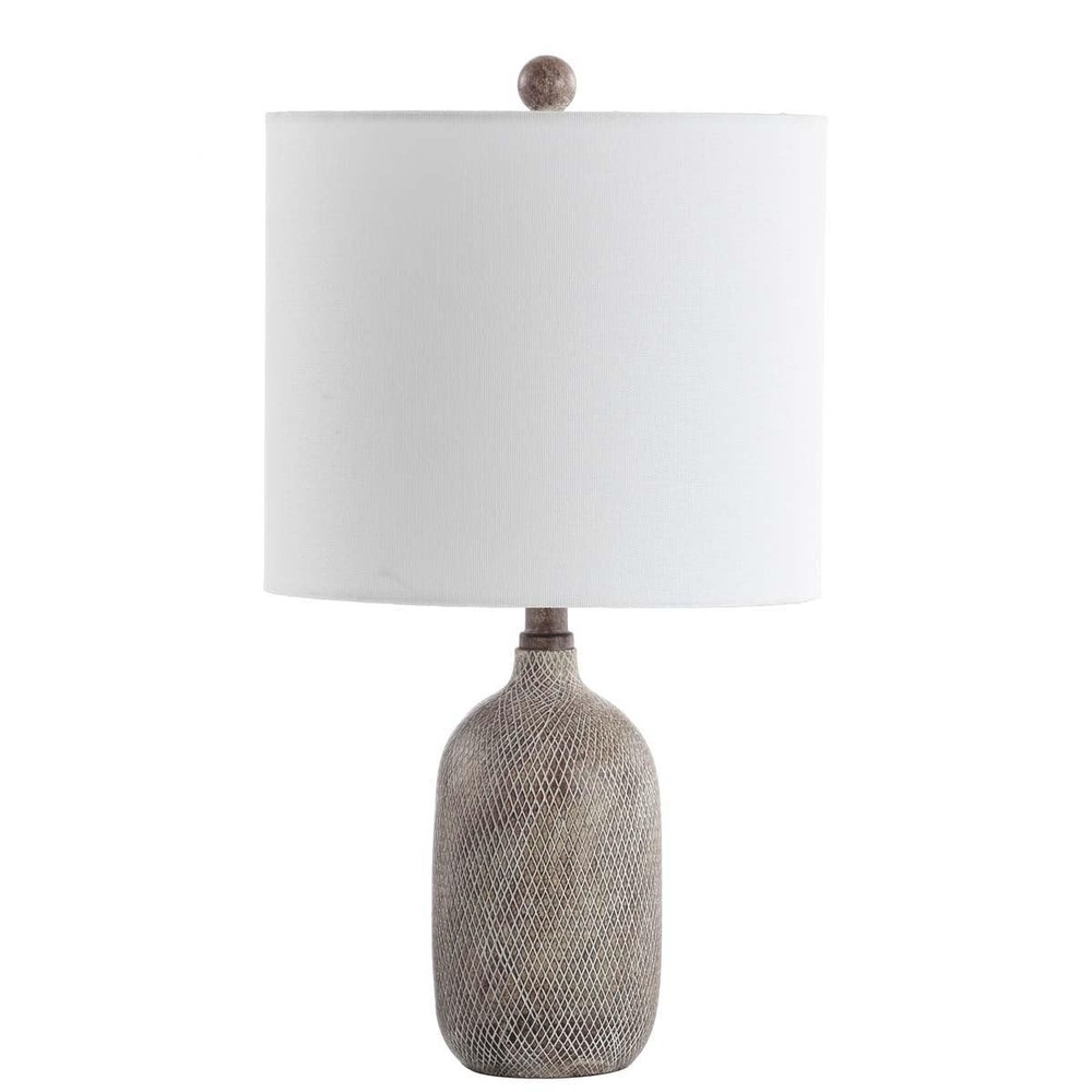 Lighting Collection Alvaro Wash Grey 19-inch Lamp for Bedroom Living Room Home Office Decor