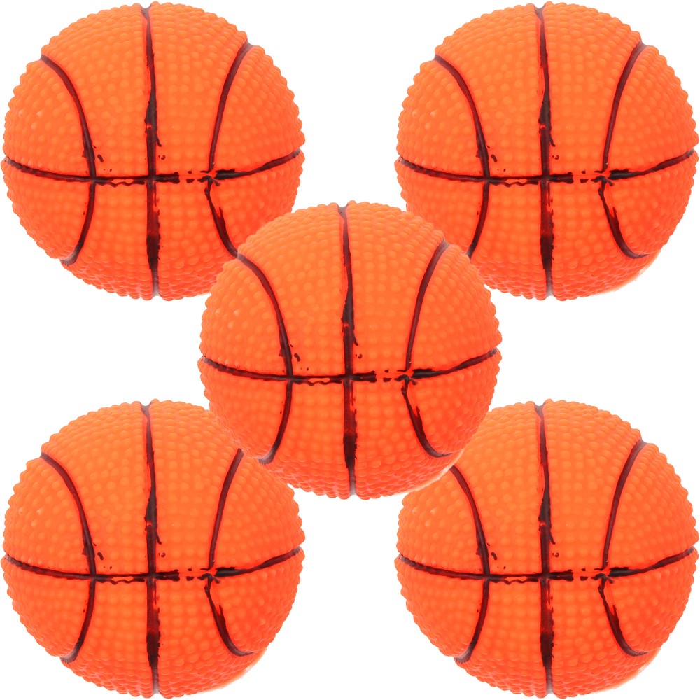 5 Pcs Squeaky Basketball Dog Toys for Interactive Pet Play  