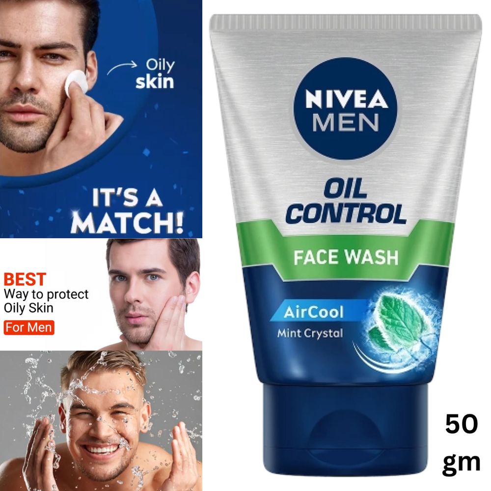 Nivea Men Oil Control Face Wash for oil skin 10x Vitamin C Effect, 50ml New