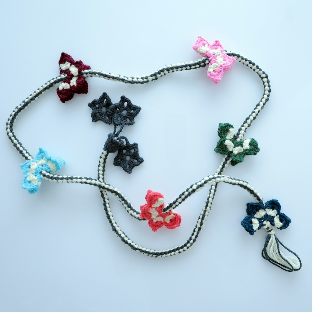 Woollen Baby Cradle Decorative Lace and Handmade Rope Gift - Flower