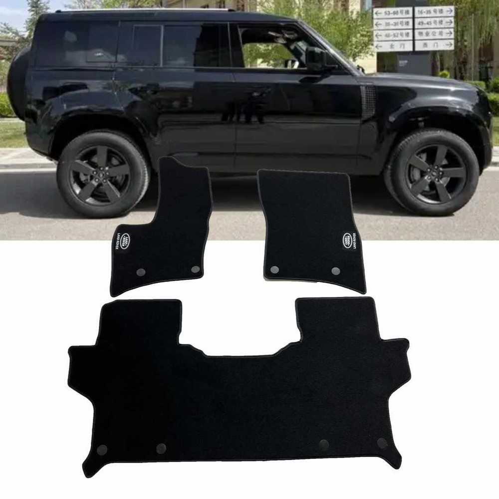 For Land Rover Defender 2020-2025 Car Floor Mats All Weather Black Carpet Liners