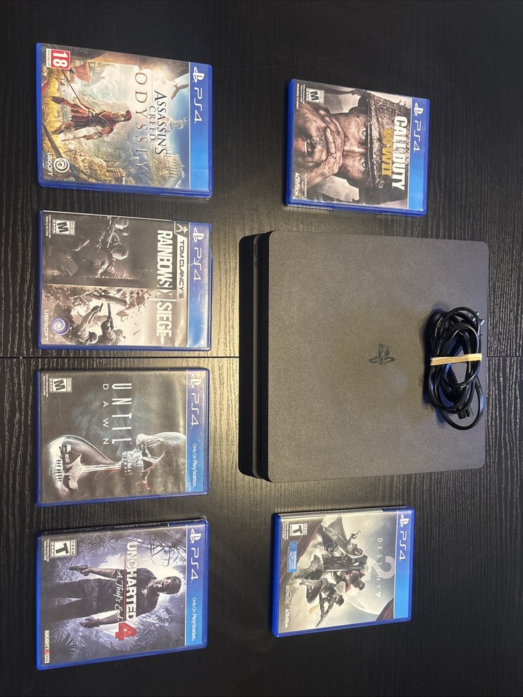 PlayStation 4 Slim 500GB Console Bundle with 6 Free Games