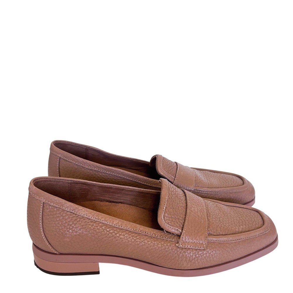 Vionic Womens Sellah Loafers Size 7.5 Tan Leather Quiet Luxury Capsule Classic