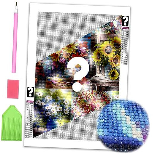 DIY 5D Mystery Flower Diamond Painting, Paint with Diamonds Arts Mysterious