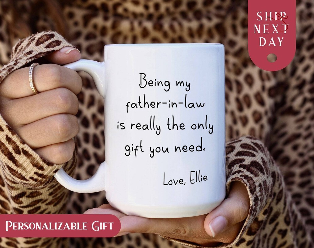 Personalized Mug For Father In Law • Custom Father In Law Gift • Best Coffee