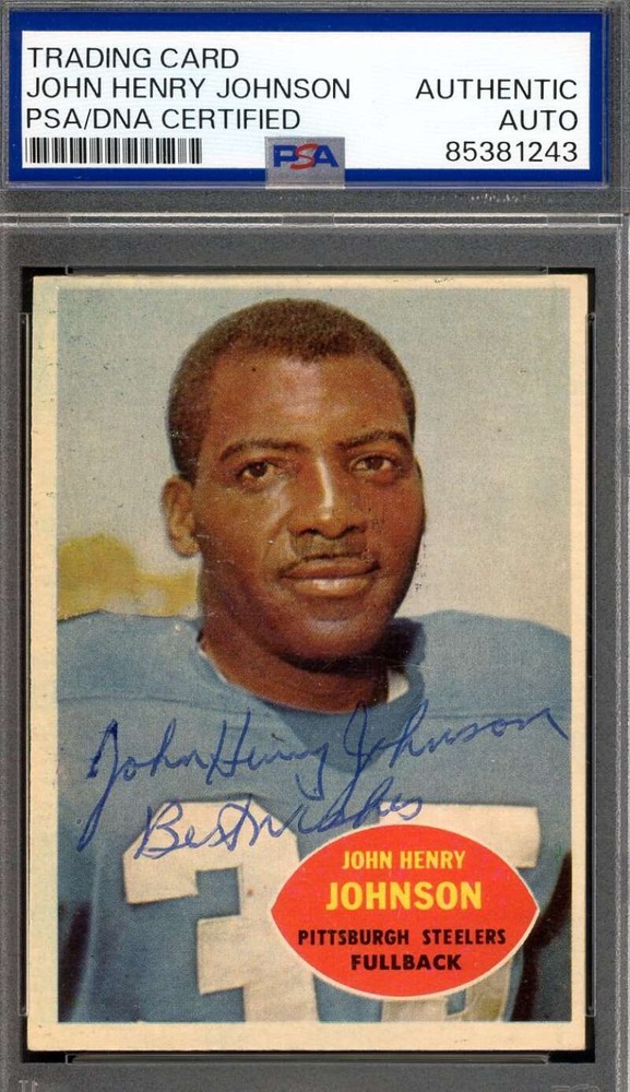 John Henry Johnson 1960 Topps Signed Autograph PSA DNA Certified Vintage Football Card