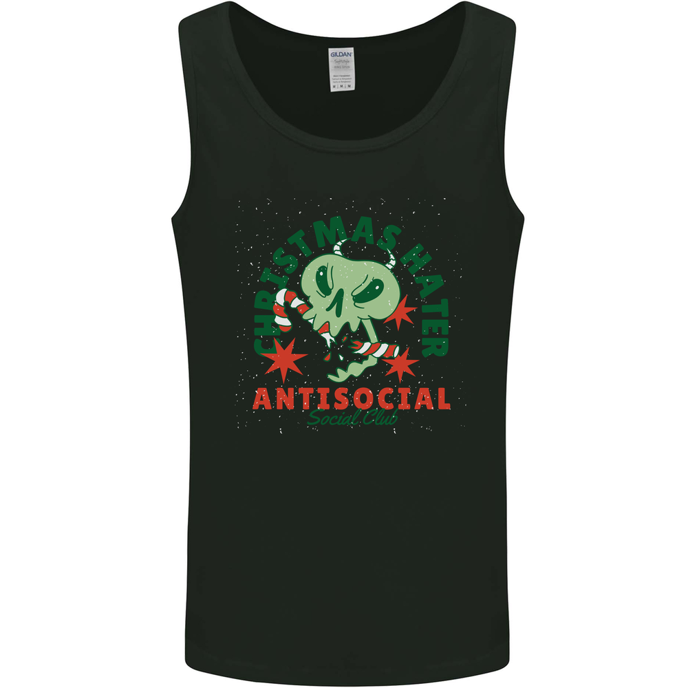 Christmas Hater Bah Humbug Antisocial Xmas Mens Vest Tank Top