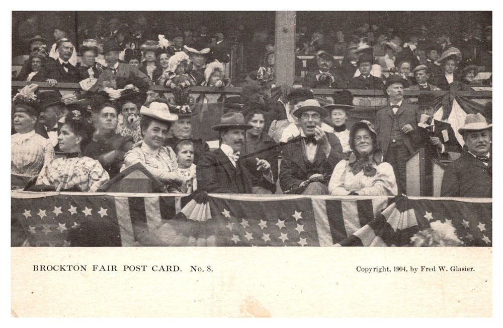 Brockton Fair Big Crowds Grandstand MA 1904 UDB Postcard AF10