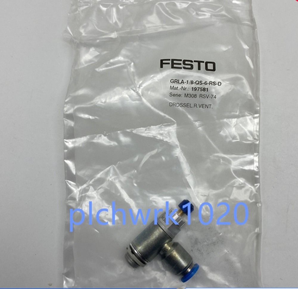 1 PCS NEW IN BOX FESTO throttle valve GRLA-1/8-QS-6-RS-D 197581