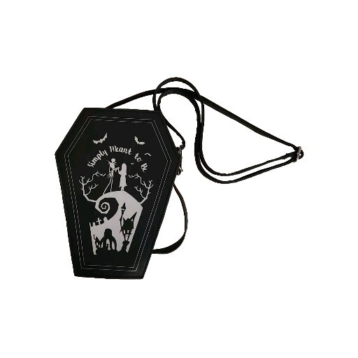 Disney The Nightmare Before Christmas Coffin Shaped Blackq Day Crossbody Handbag